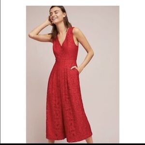 Anthropologie Jaeda Wide Leg Lace Jumpsuit, Sz 0 , EUC